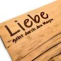 Preview: Servierbrett aus Massivholz / Altholz in Farbe natural mit Gravur "Liebe geht durch den Magen" Preview: Servierbrett aus Massivholz / Altholz in Farbe natural mit Gravur "Liebe geht durch den Magen"